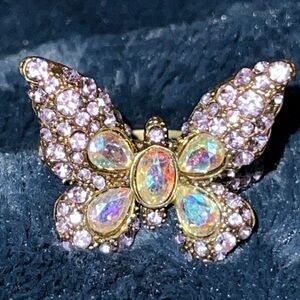 Heidi Daus Butterfly AB Swarovski Crystal Butterfly Ring size 11